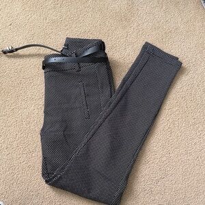 Women's Black Polka Dot Cropped Pants